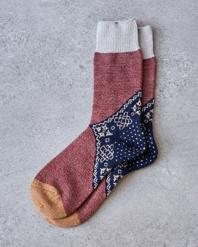 Kapital 96 Yarns Bandana Socks, Navy