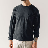 Kapital Amuse Knit Pocket Long Sleeve T, Black