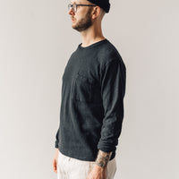 Kapital Amuse Knit Pocket Long Sleeve T, Black