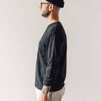 Kapital Amuse Knit Pocket Long Sleeve T, Black