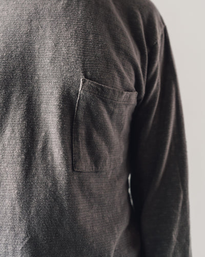 Kapital Amuse Knit Pocket Long Sleeve T, Ice Gray