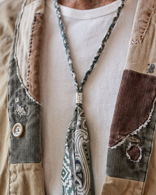 Kapital Bandana Fringe Necklace, Khaki