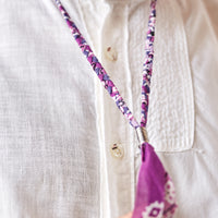 Kapital Bandana Fringe Necklace, Light Purple