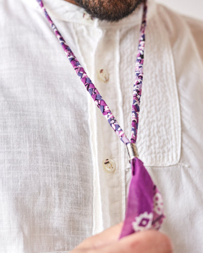 Kapital Bandana Fringe Necklace, Light Purple