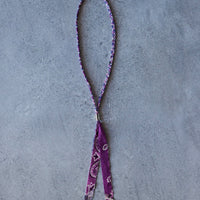 Kapital Bandana Fringe Necklace, Light Purple