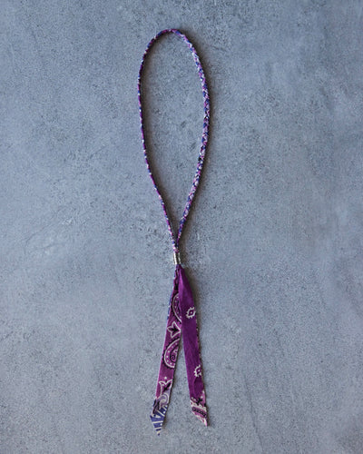 Kapital Bandana Fringe Necklace, Light Purple