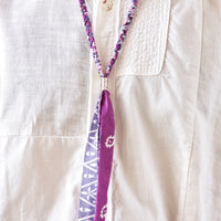 Kapital Bandana Fringe Necklace, Light Purple