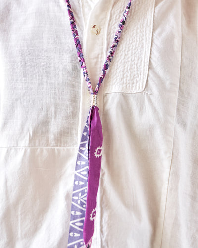 Kapital Bandana Fringe Necklace, Light Purple