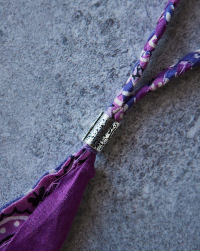 Kapital Bandana Fringe Necklace, Light Purple