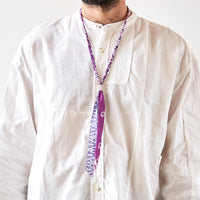 Kapital Bandana Fringe Necklace, Light Purple