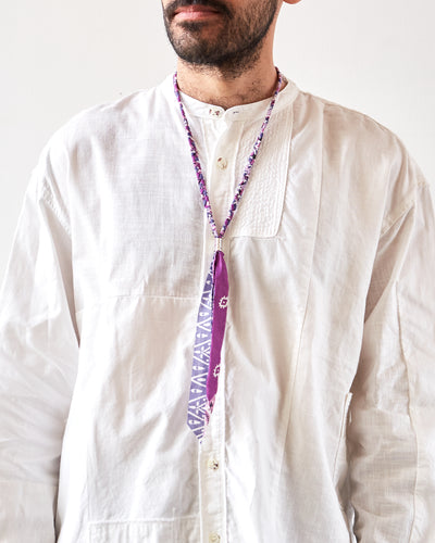 Kapital Bandana Fringe Necklace, Light Purple