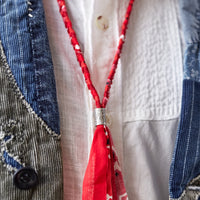 Kapital Bandana Fringe Necklace, Red