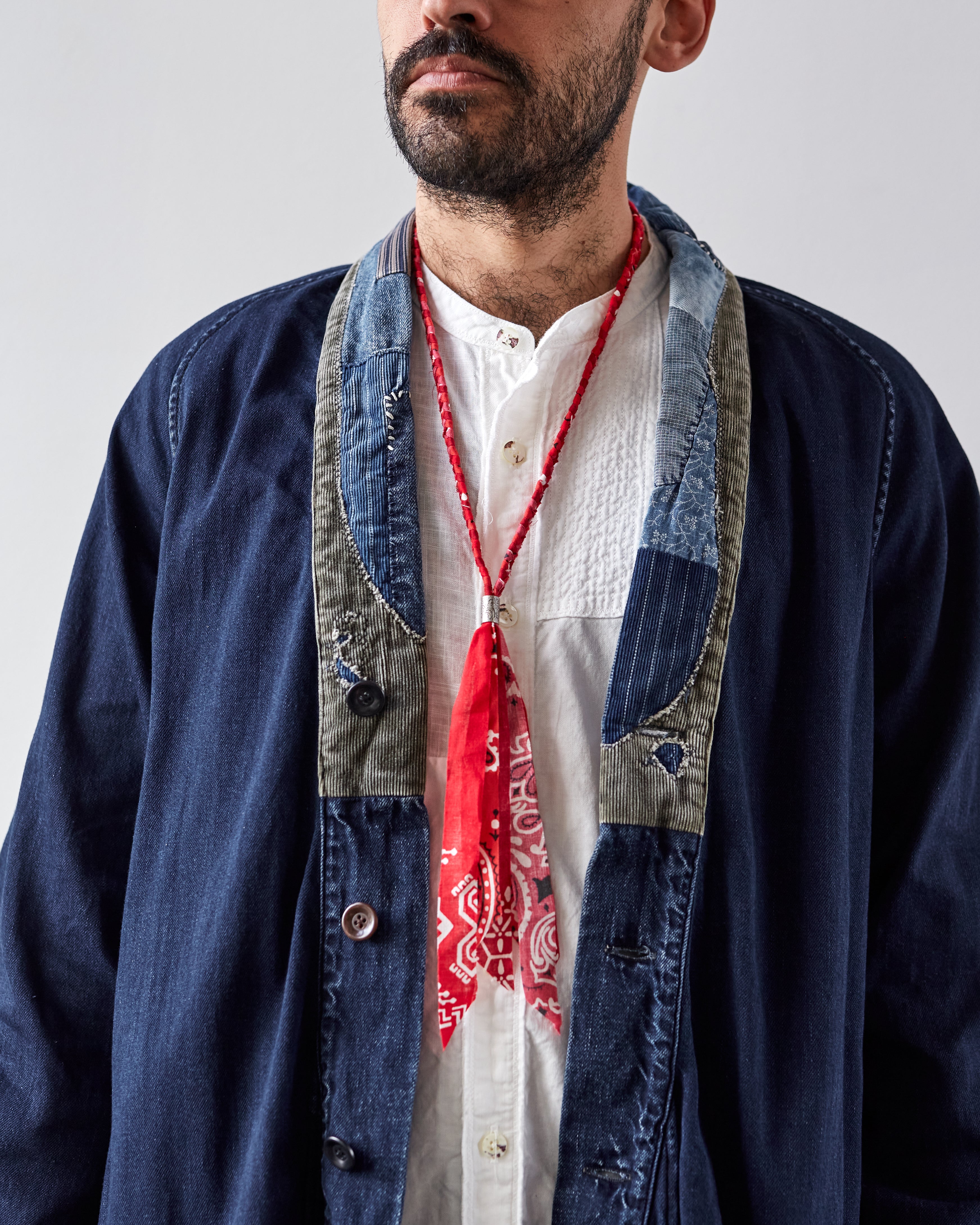 【KAPITAL】[KAPITAL] BANDANA NECKLACE 'LPU' Kapital Bandana Fringe Necklace, Red – Glasswing