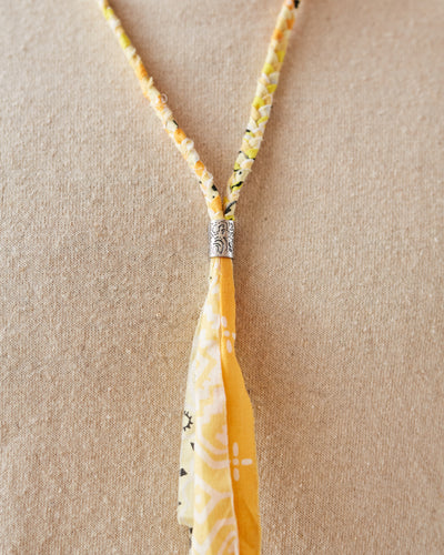 Kapital Bandana Fringe Necklace, Yellow