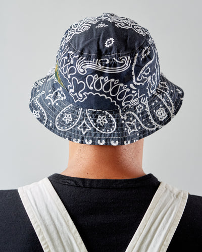 Kapital Bandana Patchwork Butch Hat, Black