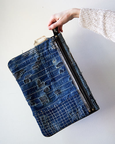 Kapital Boro Clutch Bag, Indigo