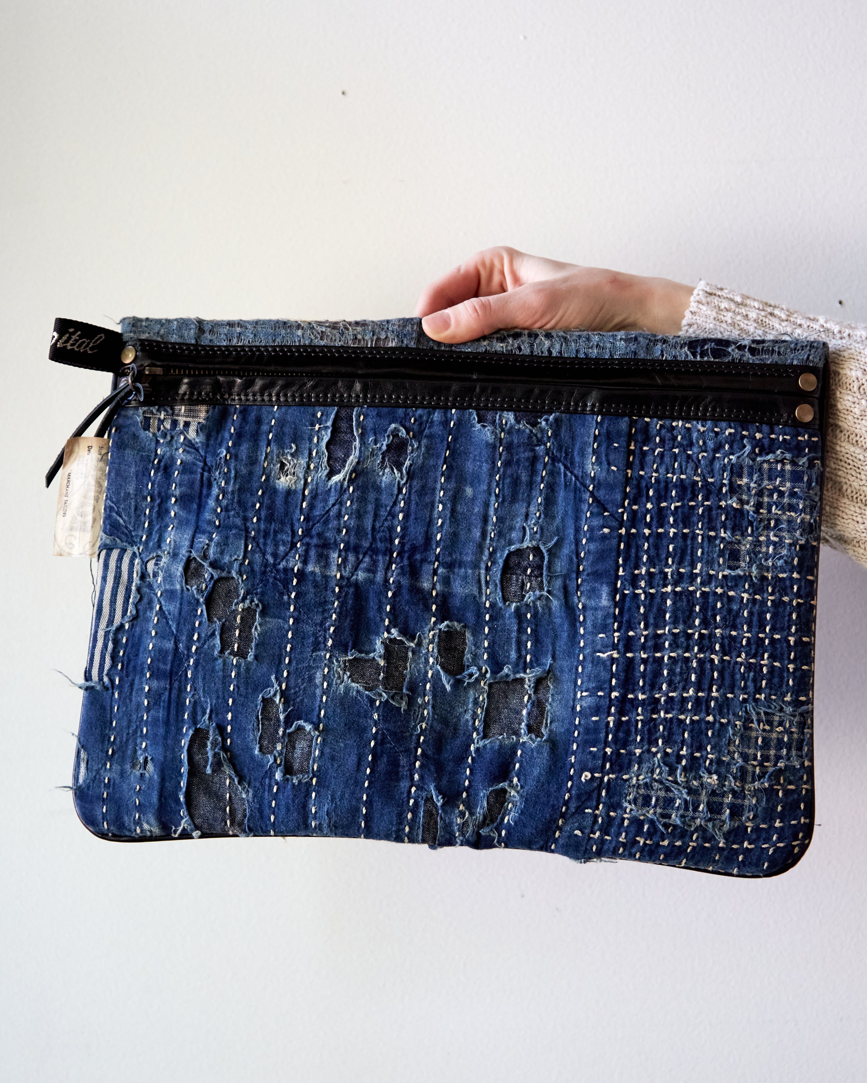 Kapital Boro Clutch Bag, Indigo – Glasswing