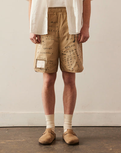 Kapital Burberry Remake Shorts, Beige