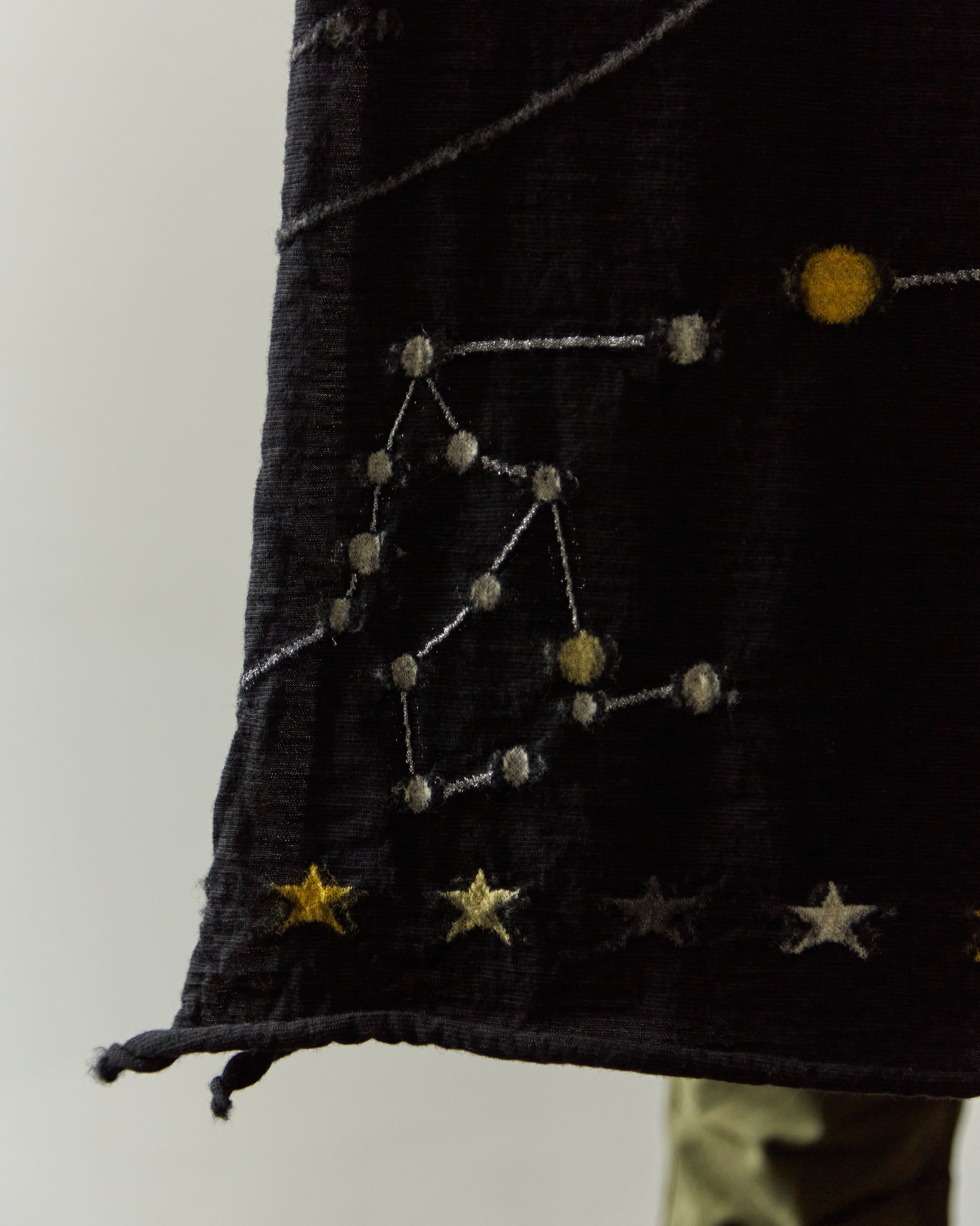 Kapital Compressed Wool Scarf Constellation, Black – Glasswing