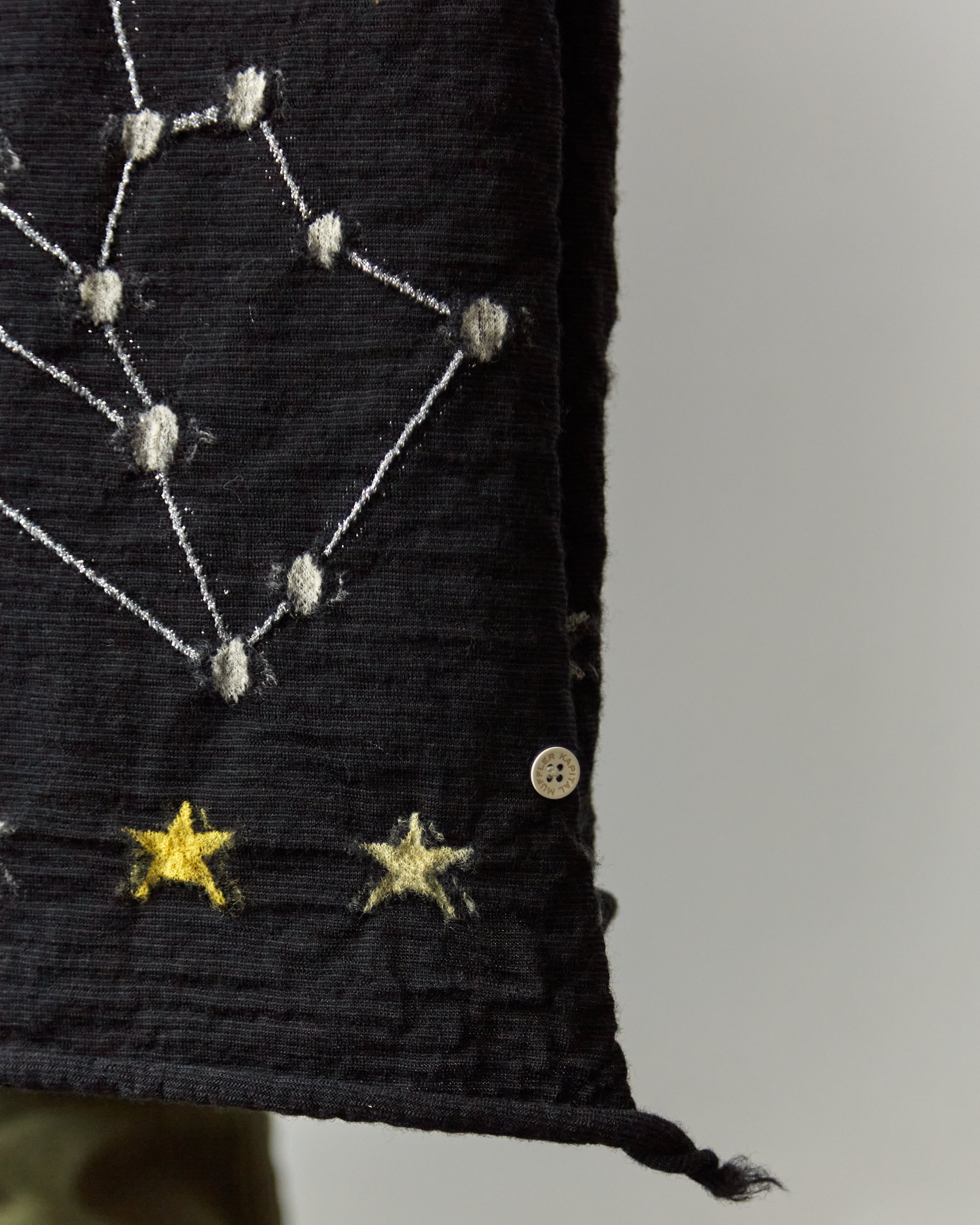 KAPITAL 黒 刺繍 ストール a8264190a92e47b8ad7047d0f19688