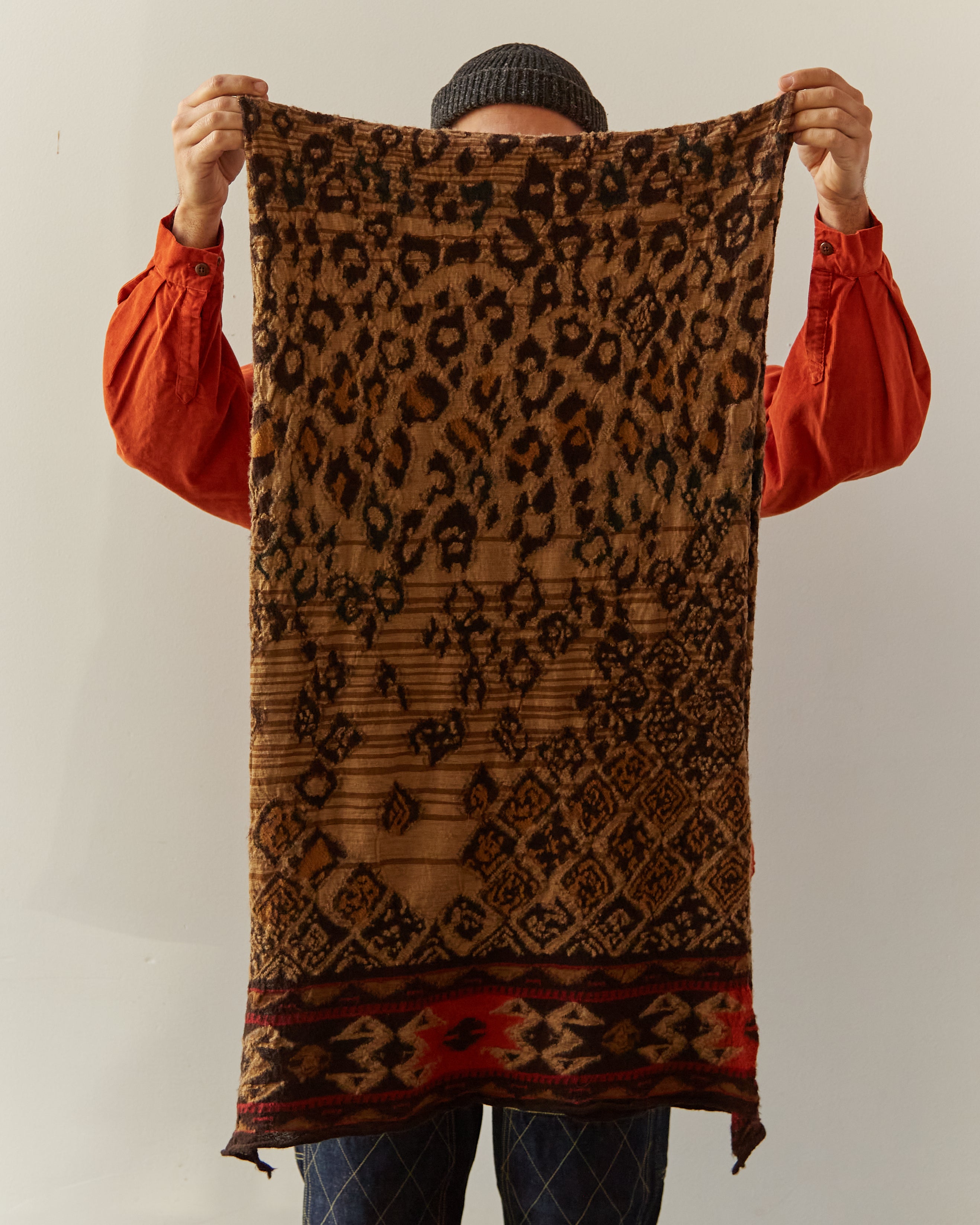 Kapital Compressed Wool Scarf, Coptic Leopard – Glasswing