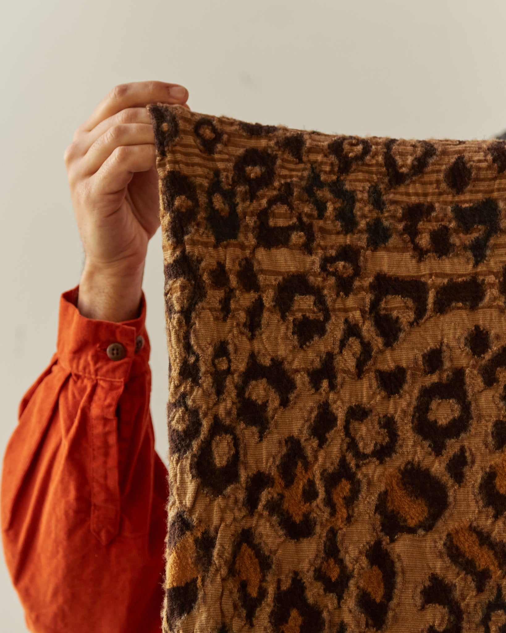 Kapital Compressed Wool Scarf, Coptic Leopard