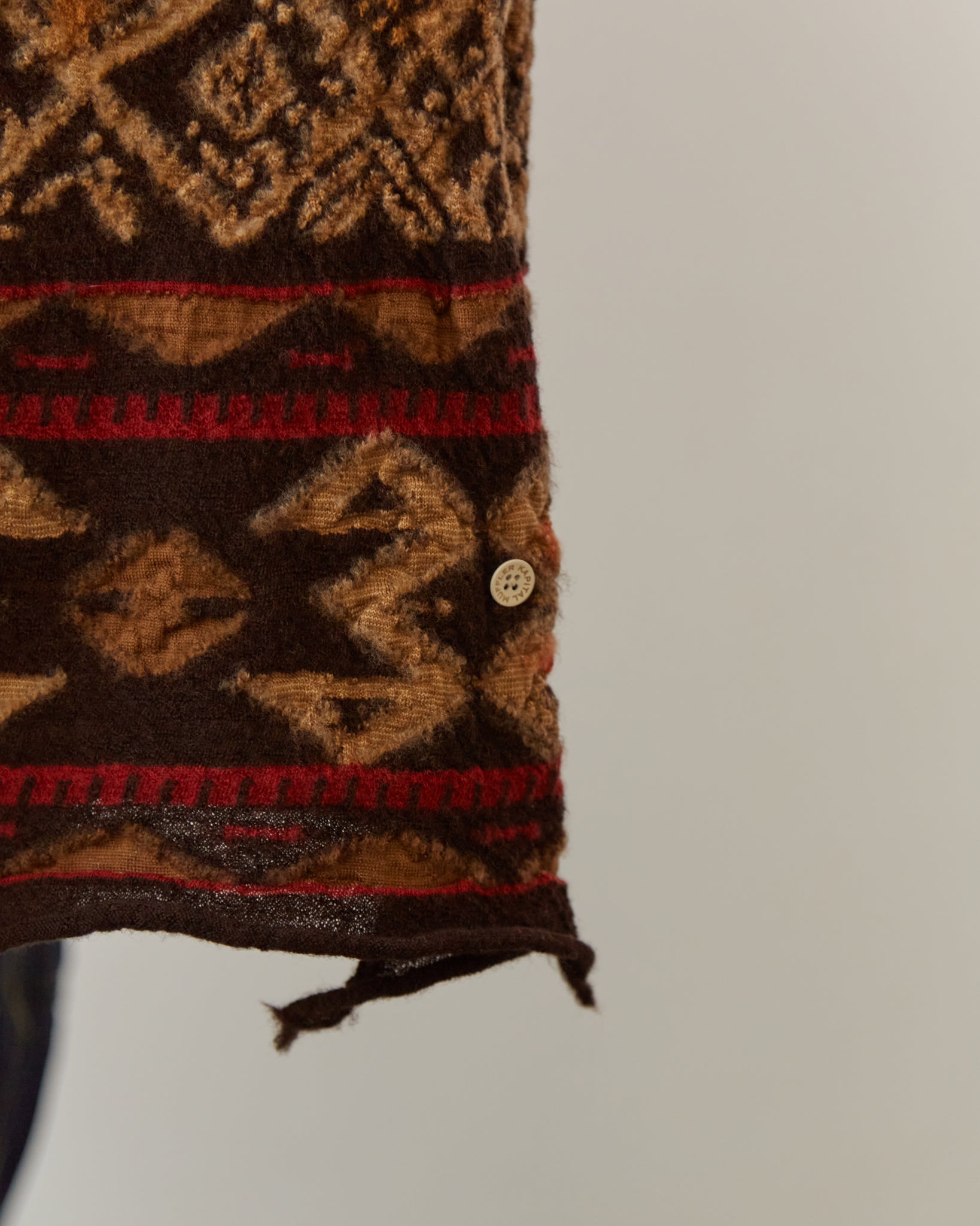 Kapital Compressed Wool Scarf, Coptic Leopard