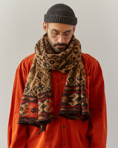 Kapital Compressed Wool Scarf, Coptic Leopard