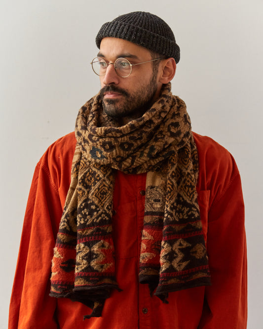 Kapital Compressed Wool Scarf, Coptic Leopard