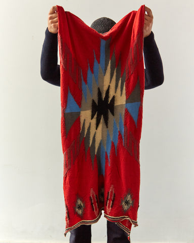 Kapital Compressed Wool Scarf Ortega Blanket, Red