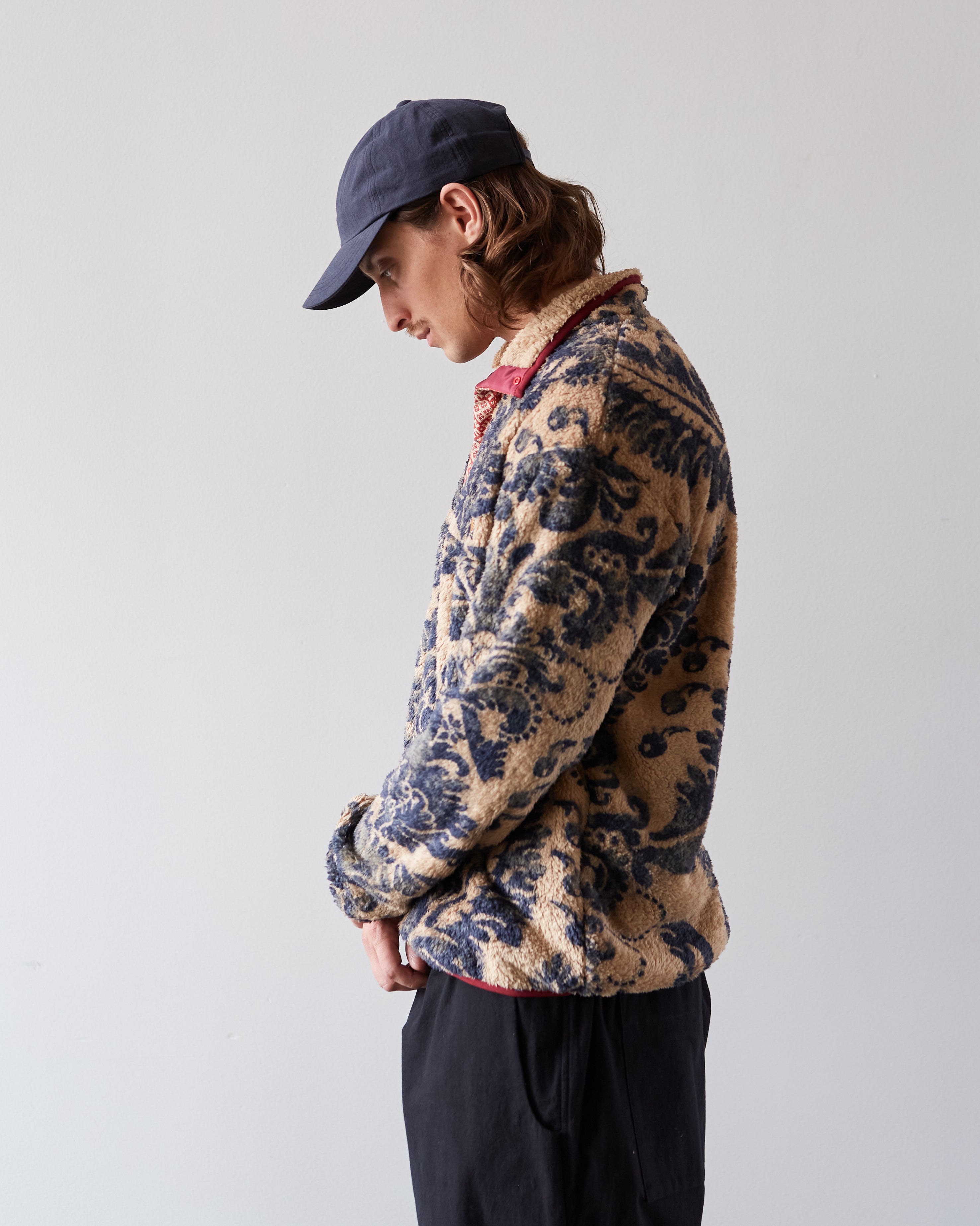 Kapital Unisex Damask Fleece Pullover, Beige – Glasswing