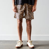 Kapital Fast-Dry Taffeta Easy Shorts, Leopard