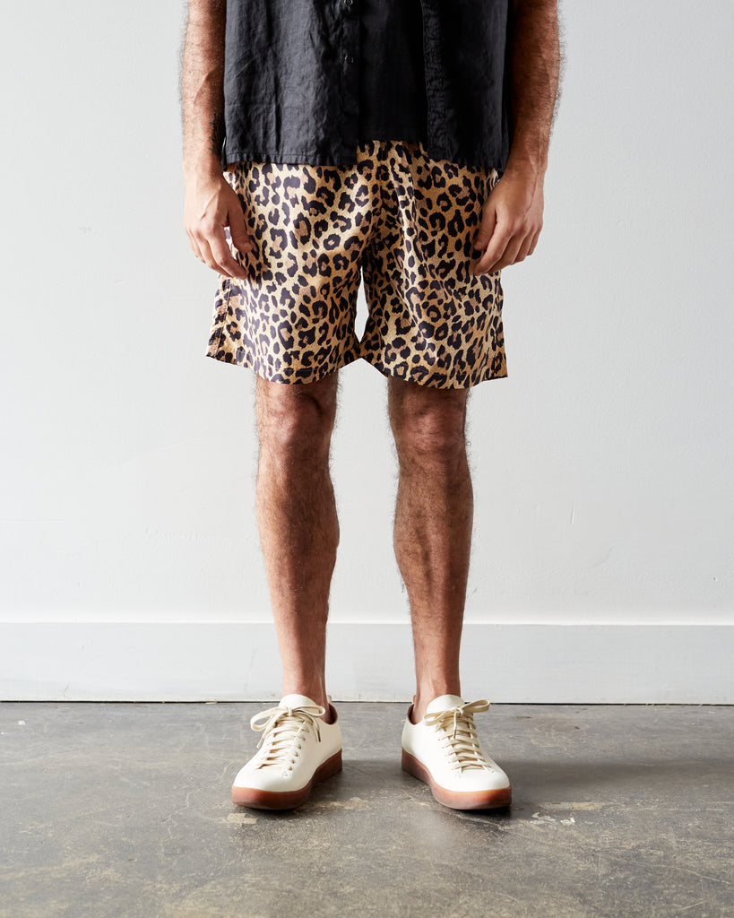 Kapital Fast-Dry Taffeta Easy Shorts, Leopard | Glasswing