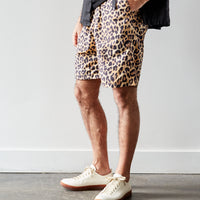 Kapital Fast-Dry Taffeta Easy Shorts, Leopard