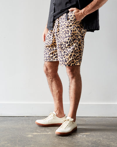 Kapital Fast-Dry Taffeta Easy Shorts, Leopard