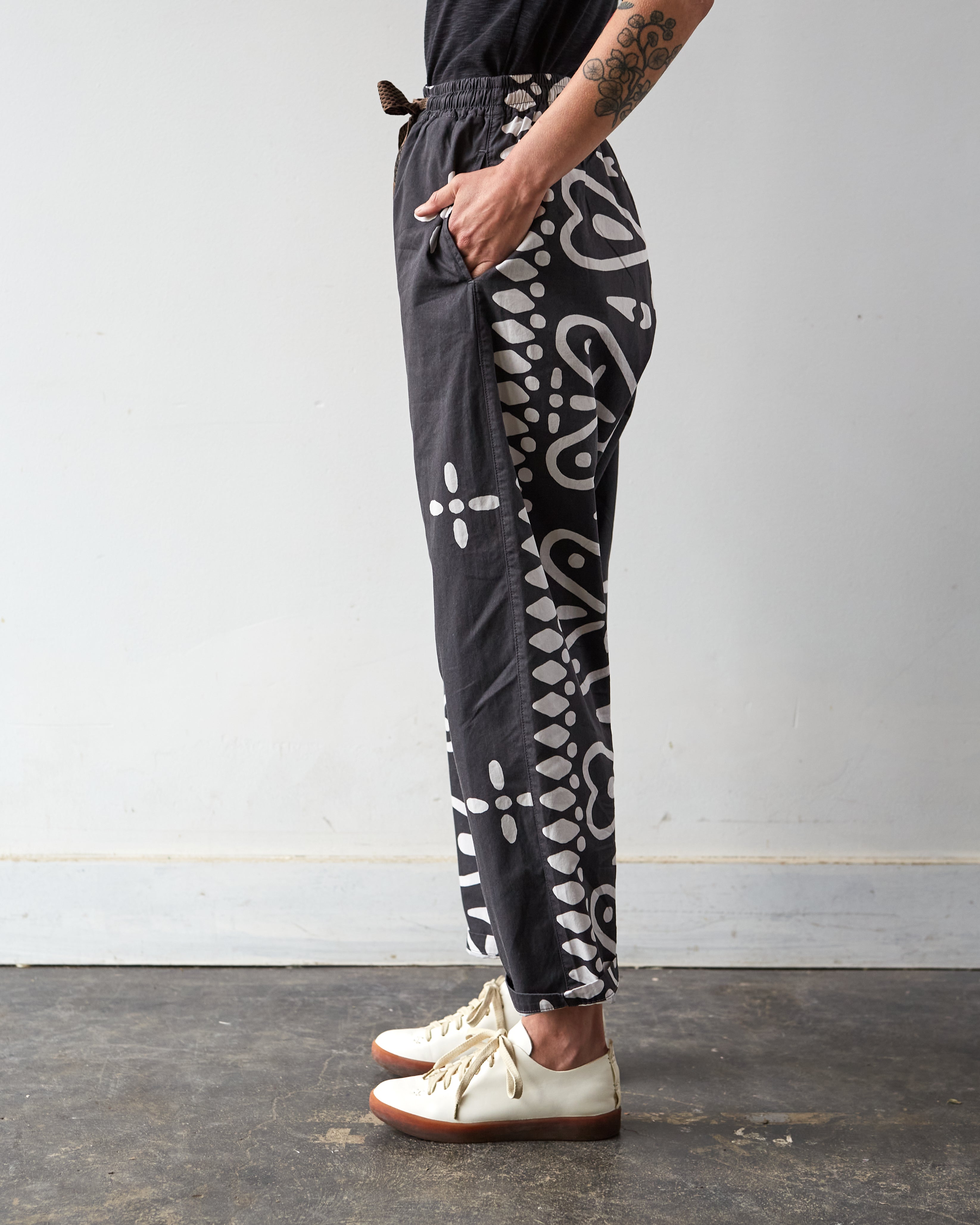 KAPITAL黒ワイドパンツ KAPITAL Fulling Wool CASA Pants Black | HAVEN