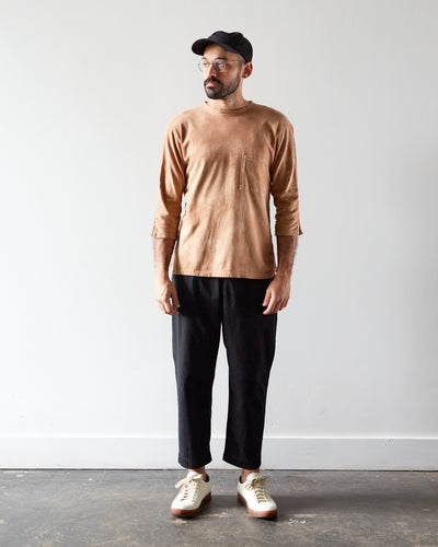 Kapital Katabira 3/4 Sleeve Tee, Moca Beige