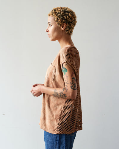 Kapital Katabira Sleeveless Tee, Moca Beige