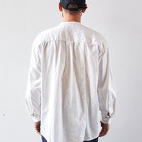 Kapital Katmandu Band Collar Unisex Shirt, White