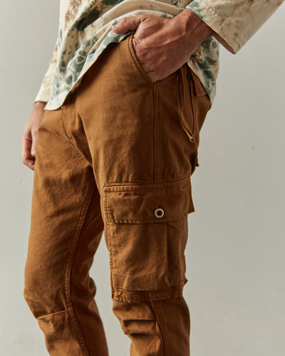 Kapital Light Canvas Ringoman Cargo Pants, Gold