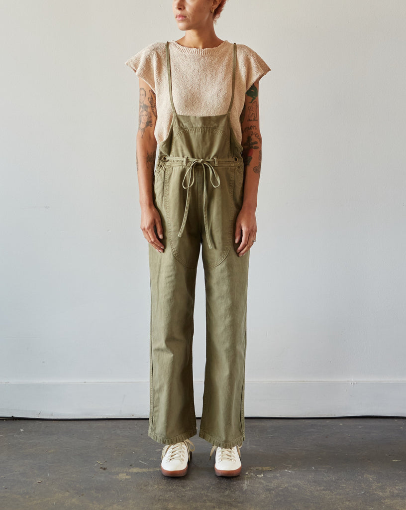 Kapital Light Canvas Welder Overall, Khaki | Glasswing