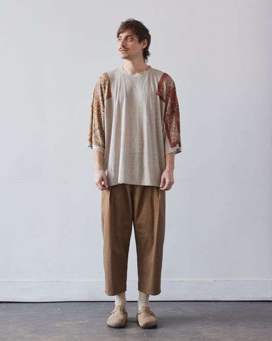 Kapital Linen Jersey Bandana Huge Tee, Light Brown