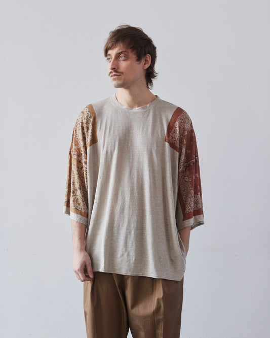 Kapital Linen Jersey Bandana Huge Tee, Light Brown