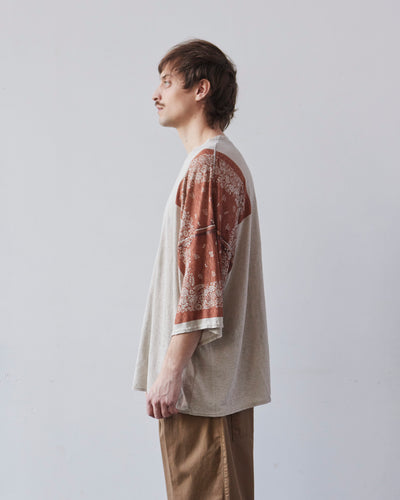 Kapital Linen Jersey Bandana Huge Tee, Light Brown