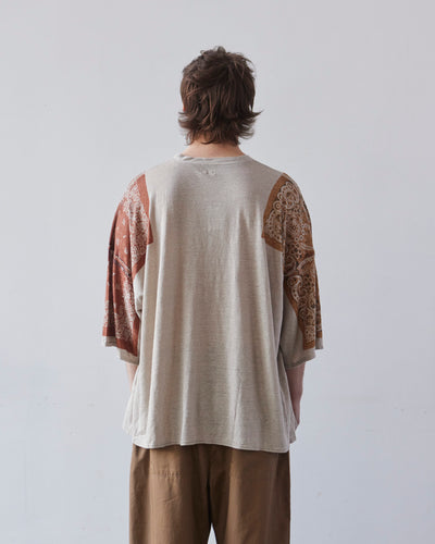 Kapital Linen Jersey Bandana Huge Tee, Light Brown