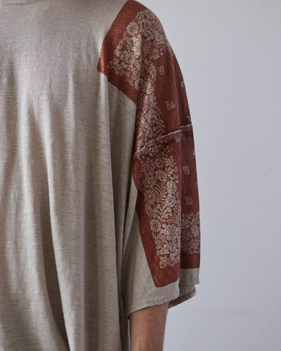 Kapital Linen Jersey Bandana Huge Tee, Light Brown