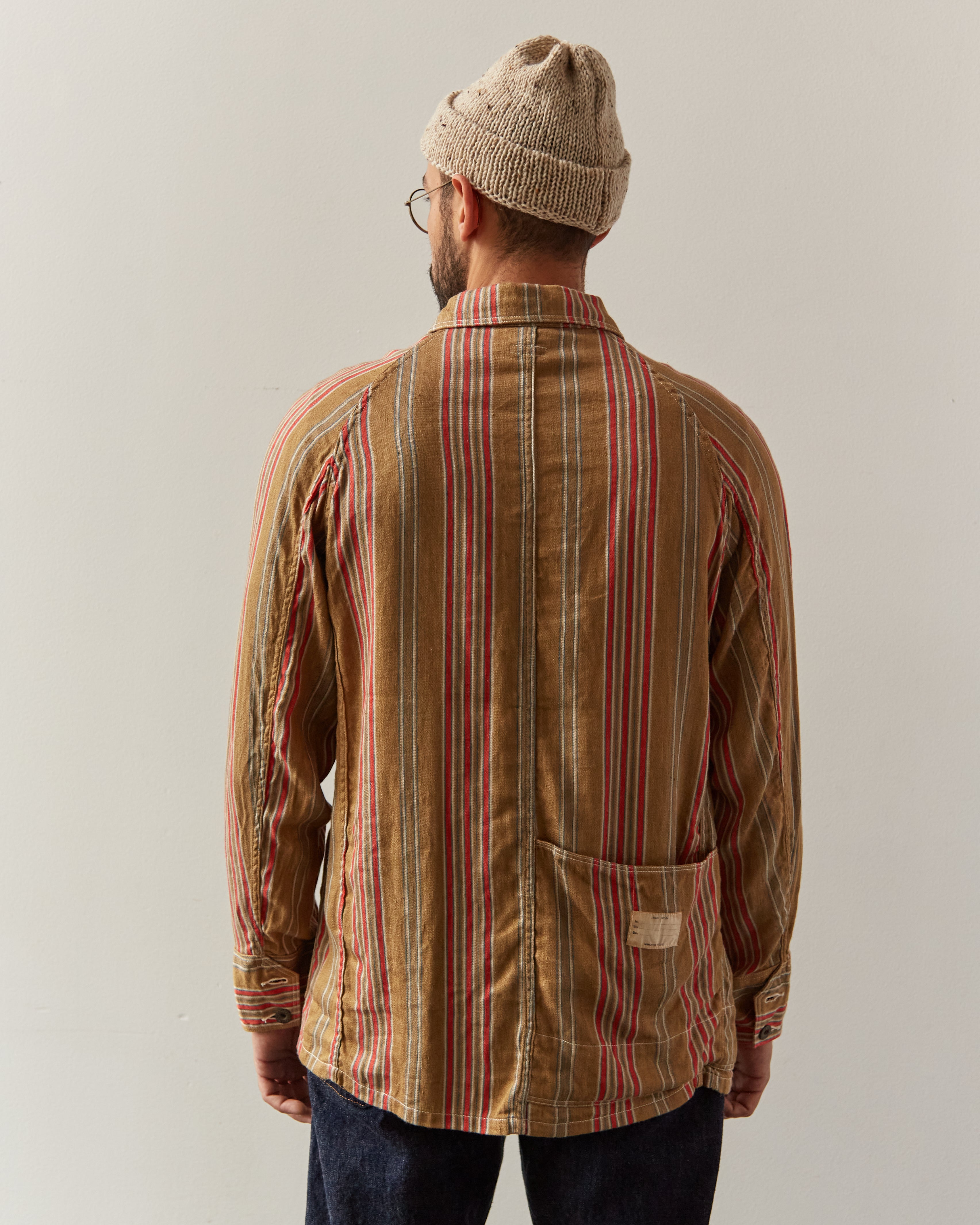 キャピタル　LINEN STRIPE CACTUS COVERALL Kapital Linen Glitter PHILLIES Stripe CACTUS Coverall - Ecru