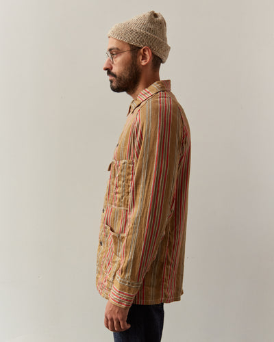 Kapital Linen Shadow Stripe Cactus Coverall, Gold