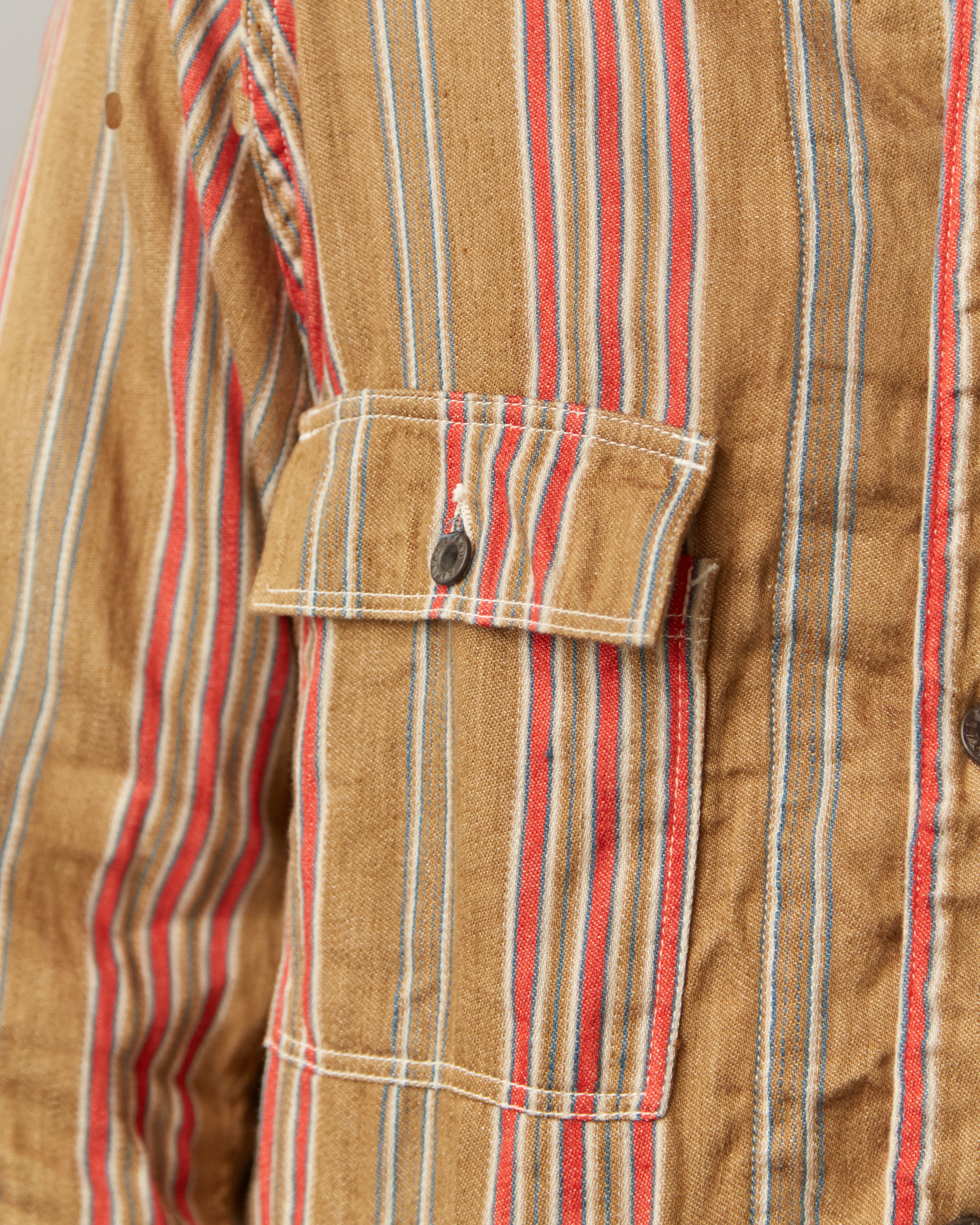 Kapital Linen Shadow Stripe Cactus Coverall, Gold – Glasswing