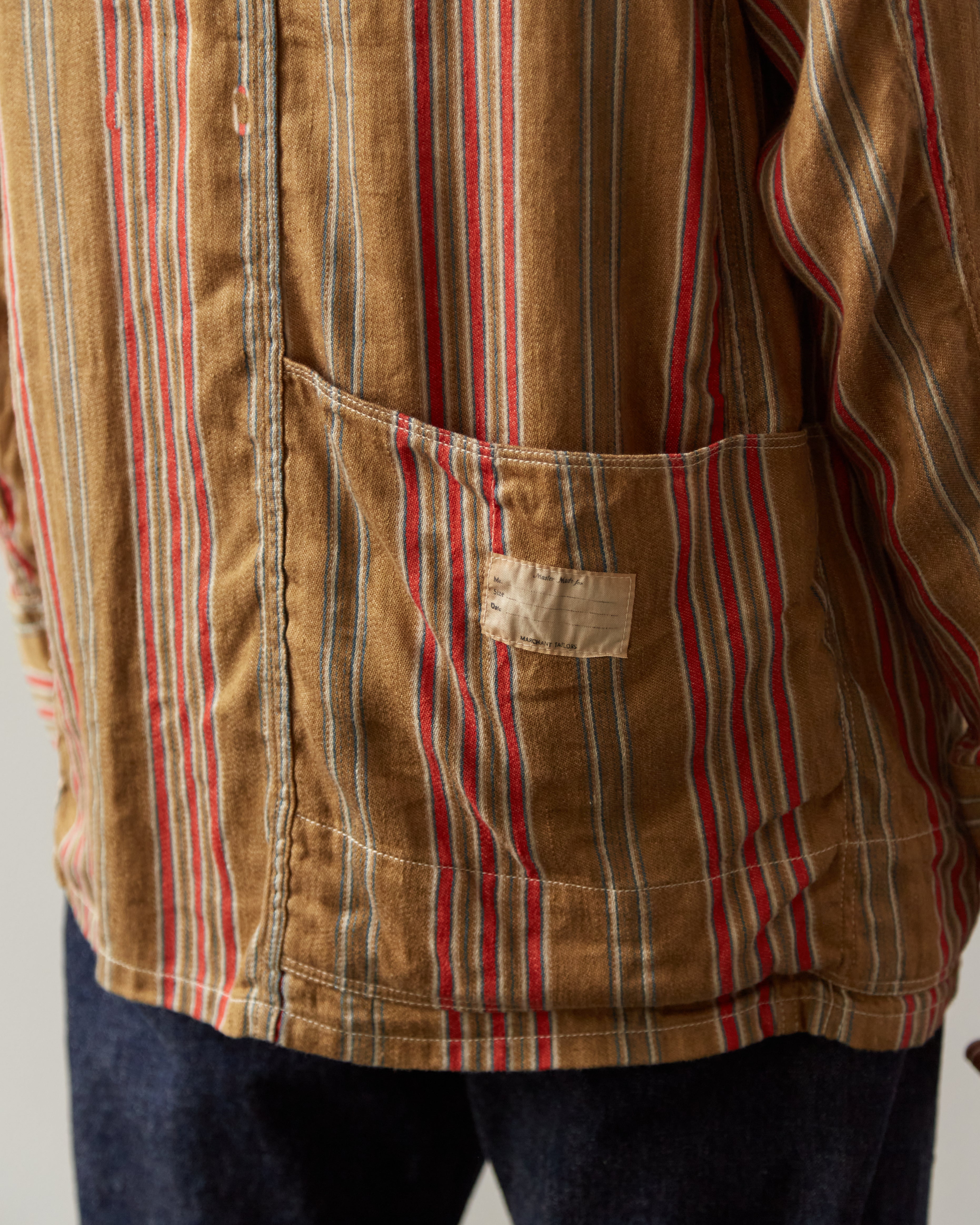 キャピタル　LINEN STRIPE CACTUS COVERALL Kapital Linen Glitter PHILLIES Stripe CACTUS Coverall - Ecru
